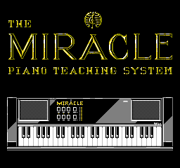 Miracle Piano title screen for NES